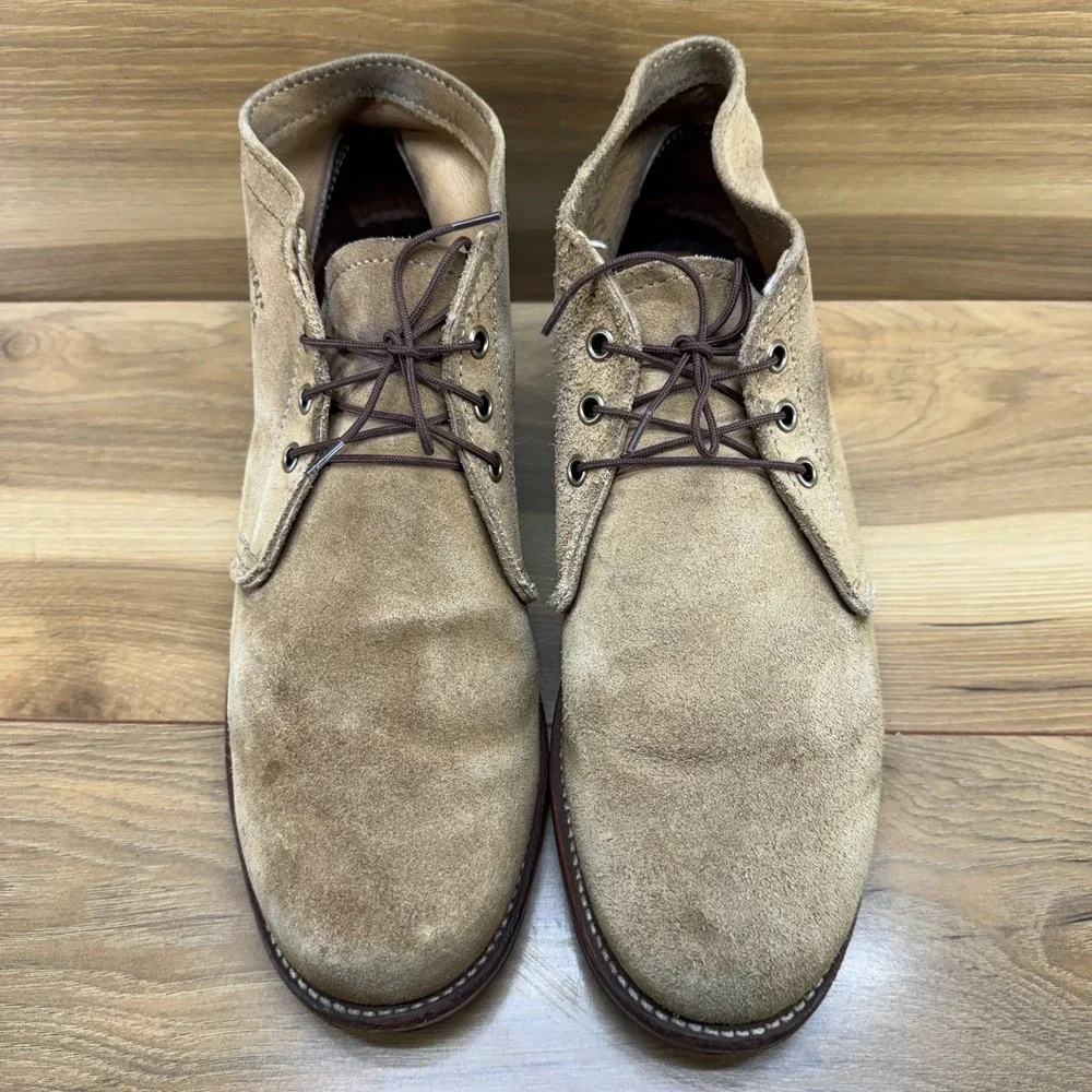 Chippewa Milford Suede Chukka Boot Mens 10 E Tan Wedge Soles USA Made